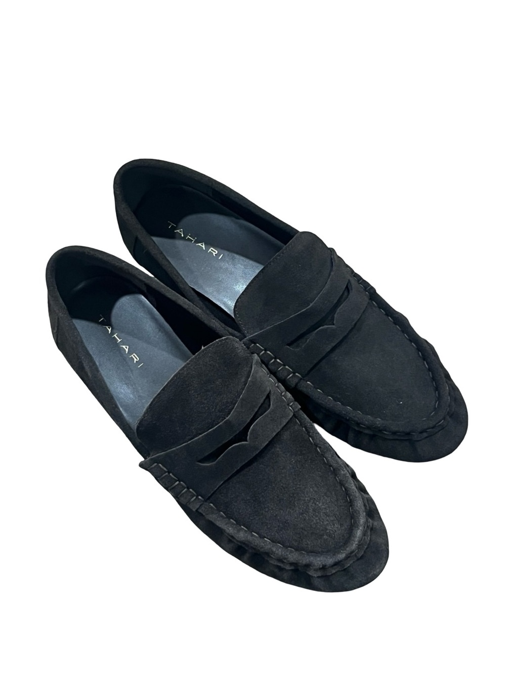 Tahari Dark Brown Suede Penny Loafers Women’s 8.5 Old Money Preppy Shoes - Picture 7 of 8